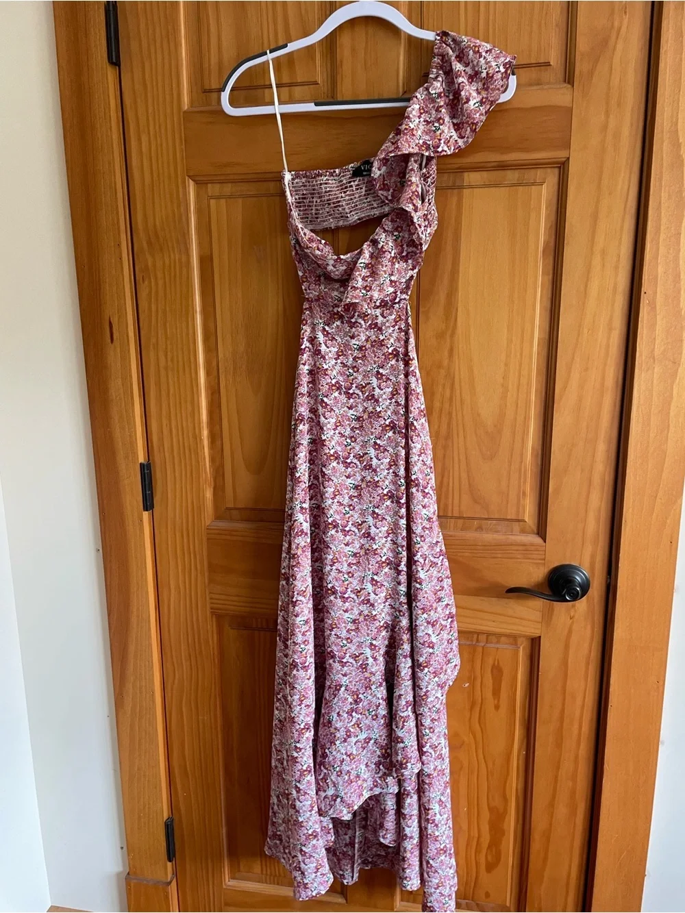 Vici Pink Floral One-Shoulder Maxi Dress - Picture 2 of 3